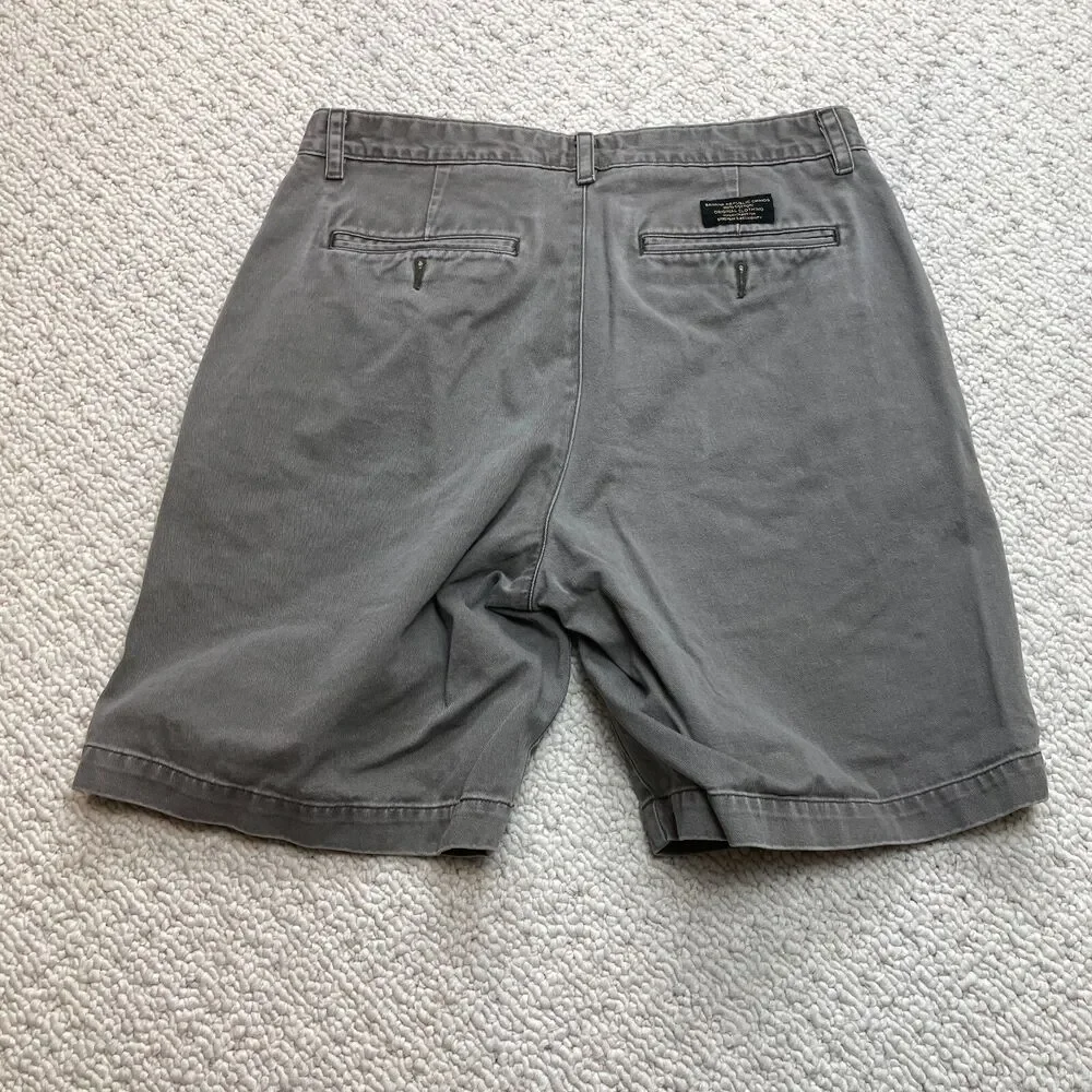 Banana Republic Hiking Chino Shorts Mens 33 Gray Straight Cotton 32x9 Pockets